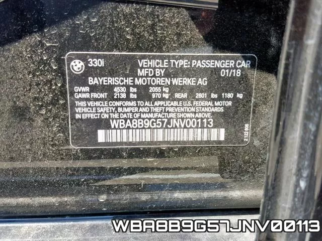 WBA8B9G57JNV00113 фото 2