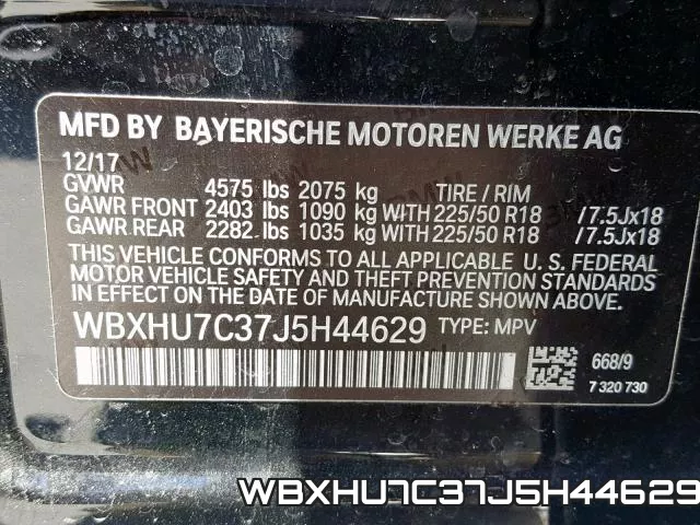 WBXHU7C37J5H44629 фото 2