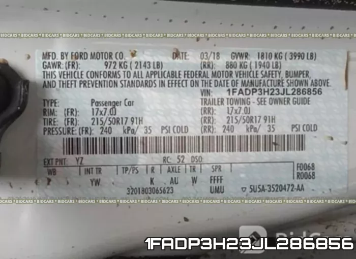 1FADP3H23JL286856 фото 10
