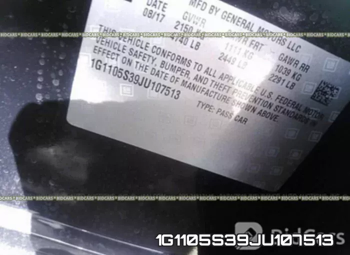 1G1105S39JU107513 фото 10