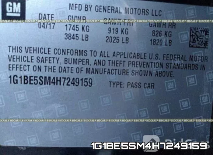 1G1BE5SM4H7249159 фото 10