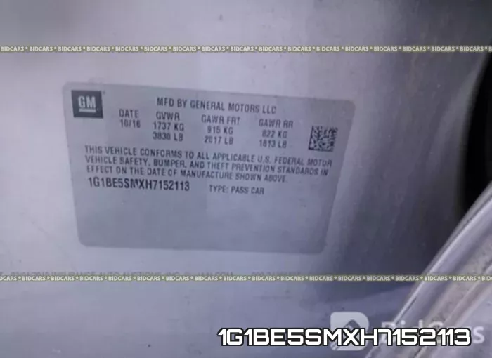 1G1BE5SMXH7152113 фото 10