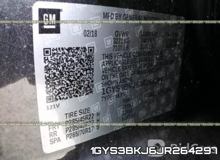 1GYS3BKJ6JR264297 фото 10