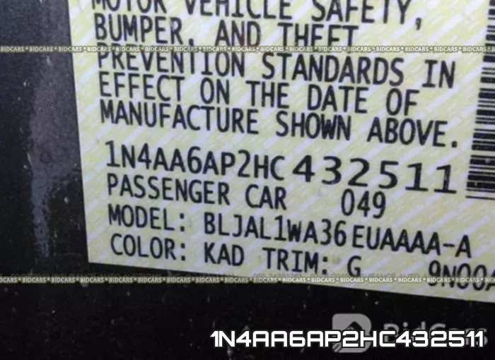 1N4AA6AP2HC432511 фото 10