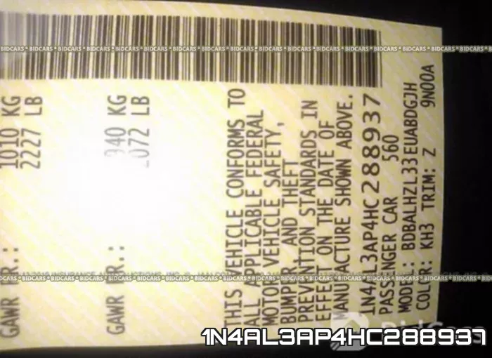 1N4AL3AP4HC288937 фото 10
