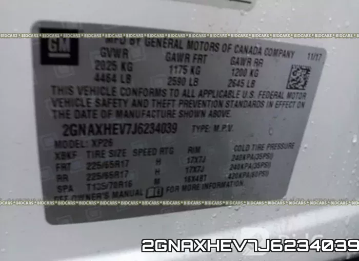 2GNAXHEV7J6234039 фото 10