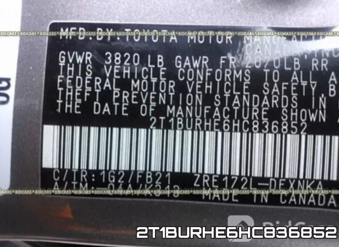 2T1BURHE6HC836852 фото 10