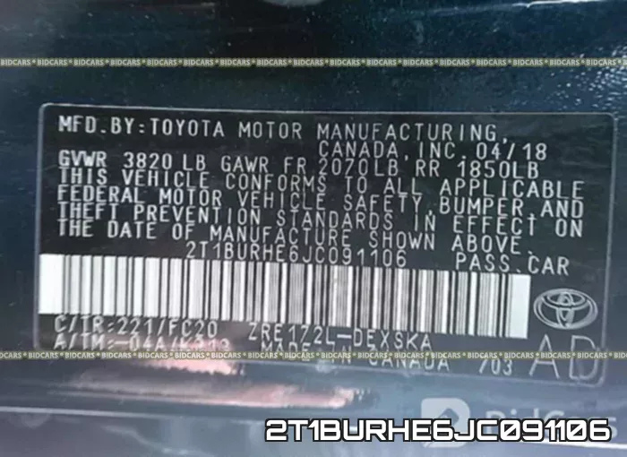 2T1BURHE6JC091106 фото 10
