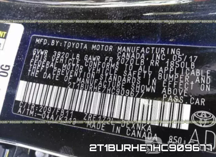 2T1BURHE7HC909677 фото 10