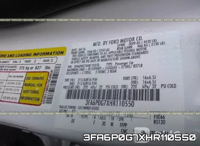 3FA6P0G7XHR110550 фото 10
