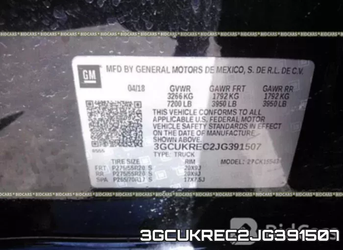 3GCUKREC2JG391507 фото 10