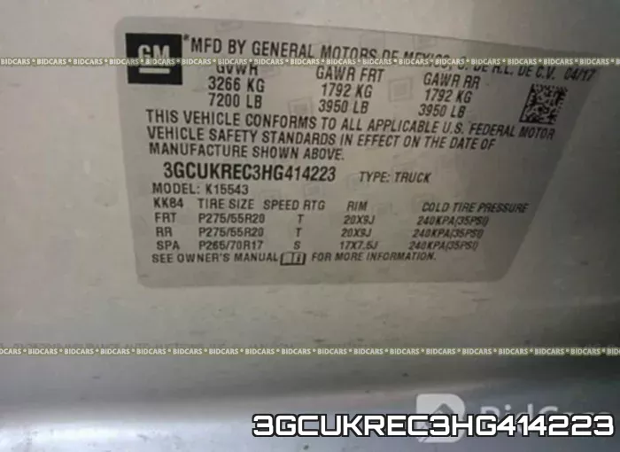 3GCUKREC3HG414223 фото 10