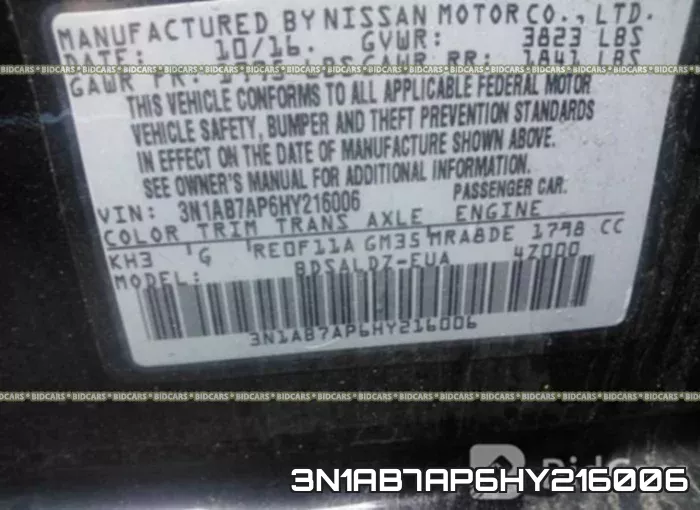 3N1AB7AP6HY216006 фото 10