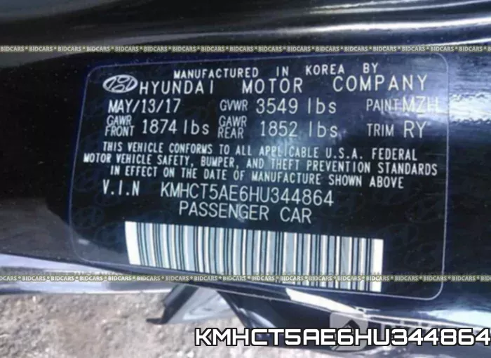 KMHCT5AE6HU344864 фото 10