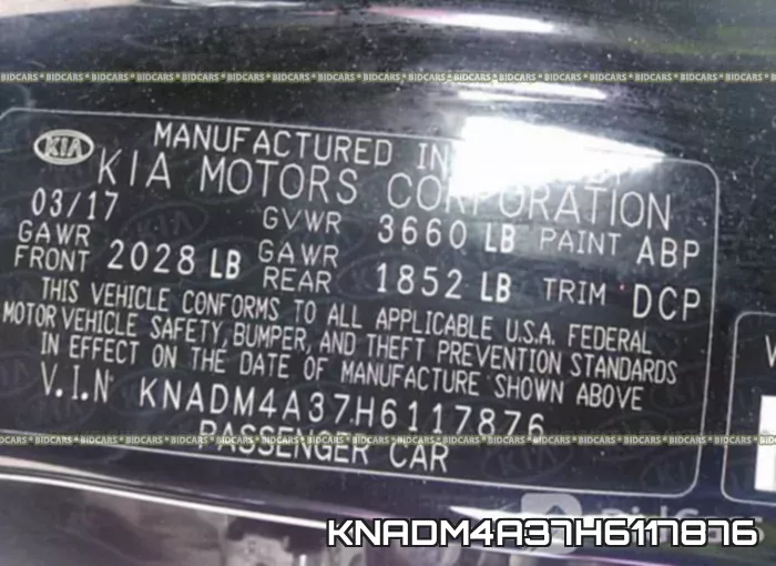 KNADM4A37H6117876 фото 10