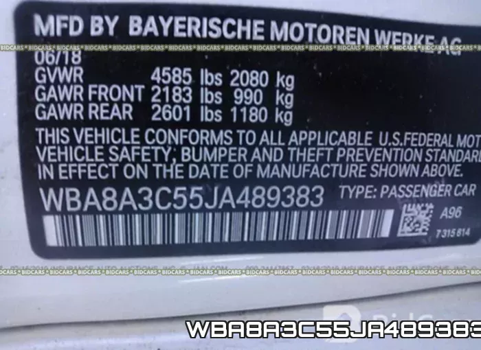 WBA8A3C55JA489383 фото 10