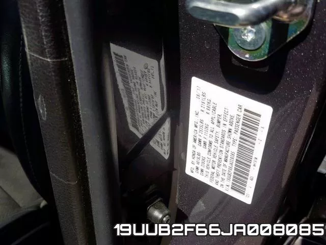 19UUB2F66JA008085 фото 2
