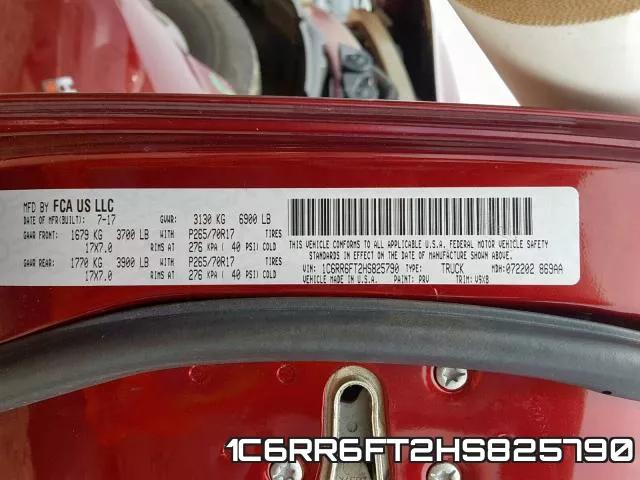 1C6RR6FT2HS825790 фото 2
