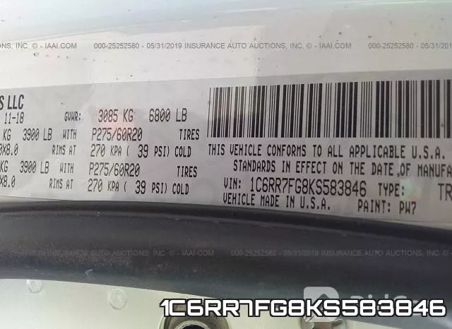 1C6RR7FG8KS583846 фото 10