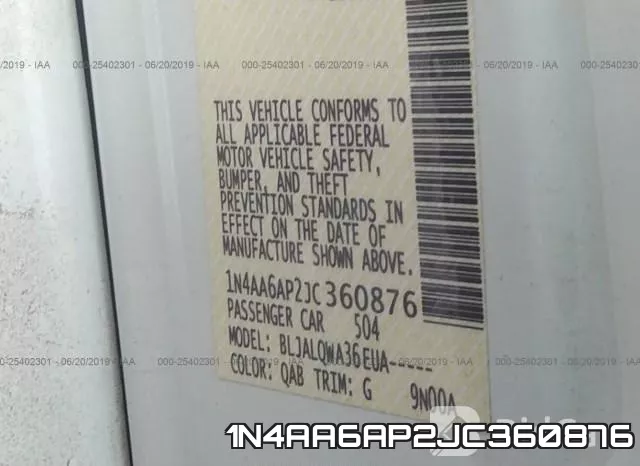 1N4AA6AP2JC360876 фото 10