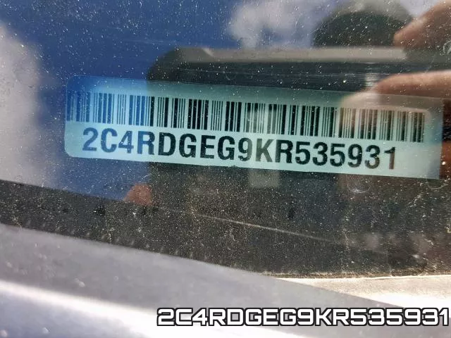 2C4RDGEG9KR535931 фото 2