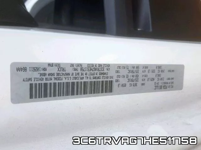 3C6TRVAG7HE511758 фото 2