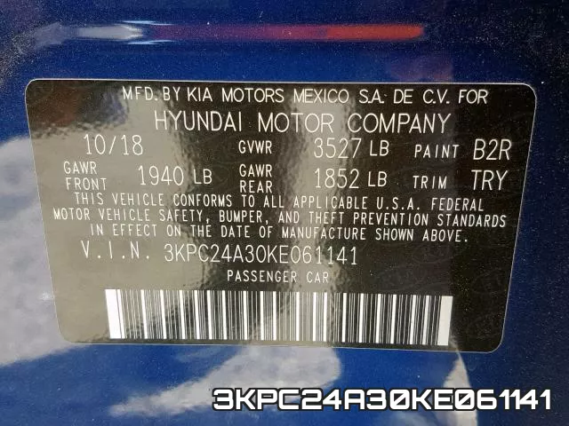 3KPC24A30KE061141 фото 2