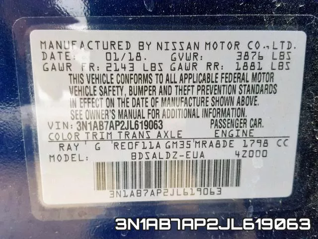 3N1AB7AP2JL619063 фото 2