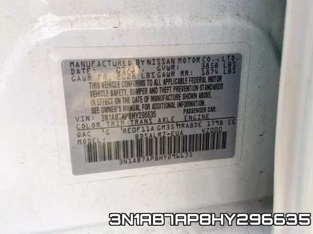 3N1AB7AP8HY296635 фото 2
