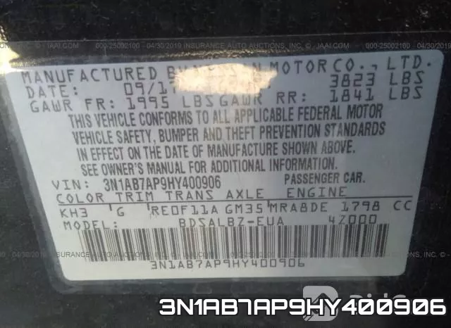 3N1AB7AP9HY400906 фото 10