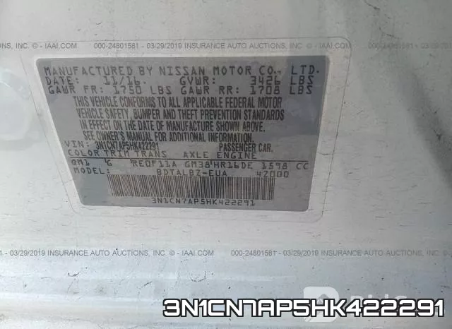 3N1CN7AP5HK422291 фото 9