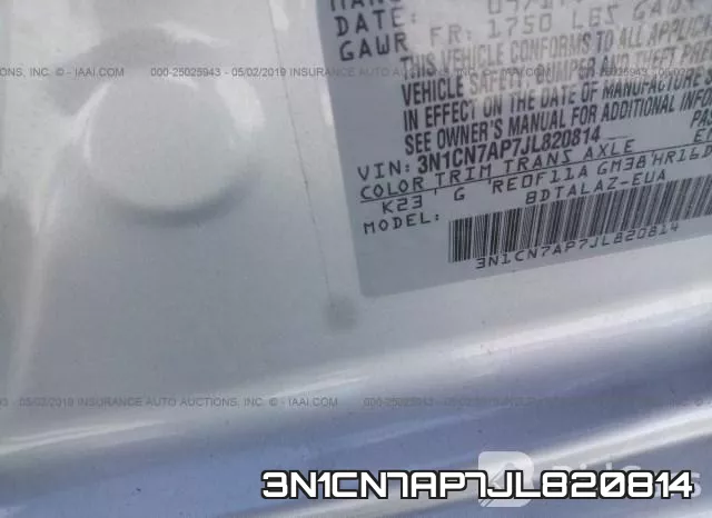 3N1CN7AP7JL820814 фото 10