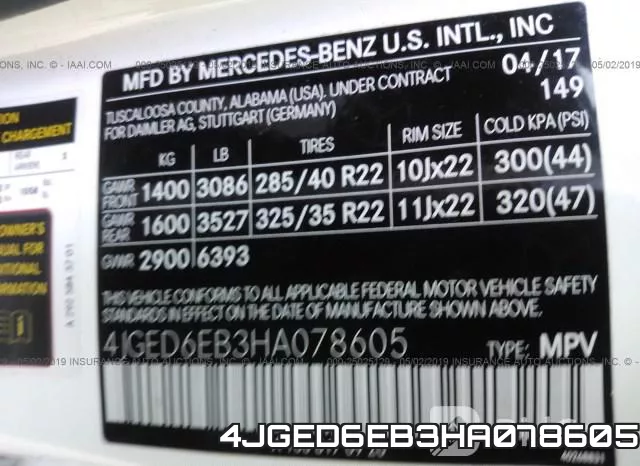4JGED6EB3HA078605 фото 10