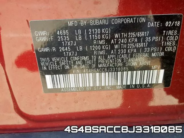 4S4BSACC8J3318085 фото 2