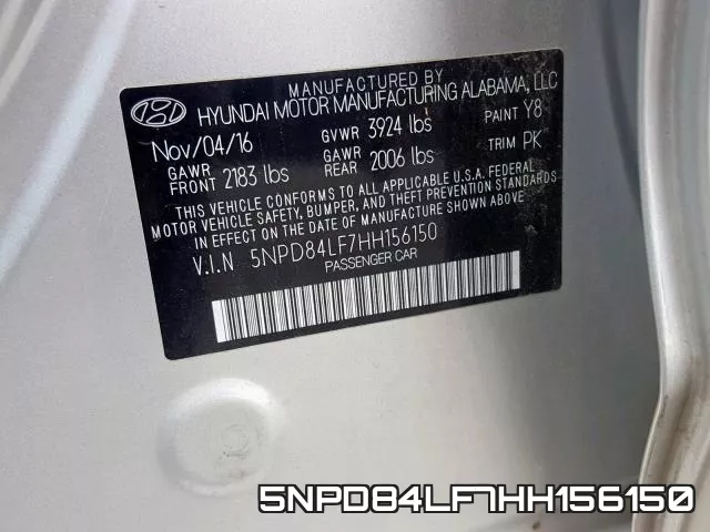 5NPD84LF7HH156150 фото 2