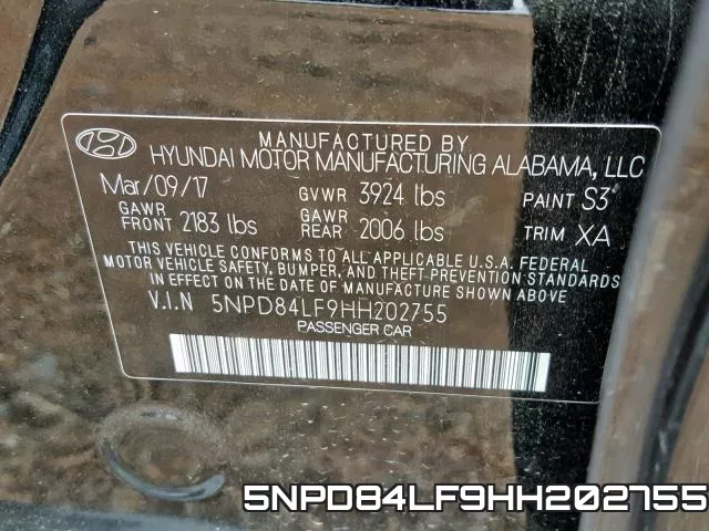 5NPD84LF9HH202755 фото 2
