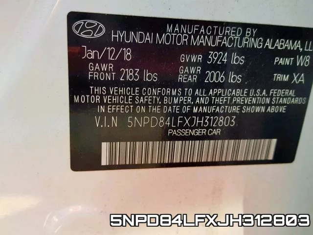 5NPD84LFXJH312803 фото 2