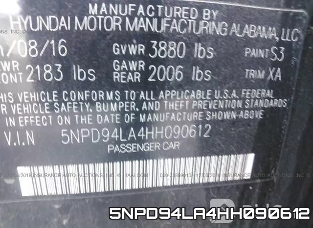 5NPD94LA4HH090612 фото 10