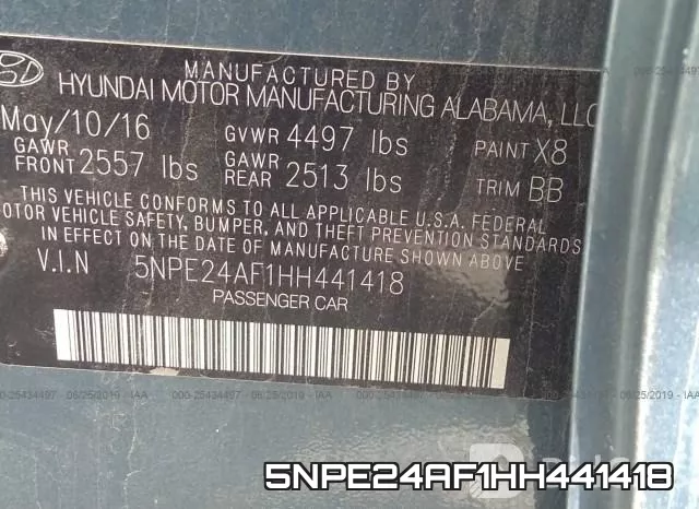 5NPE24AF1HH441418 фото 10
