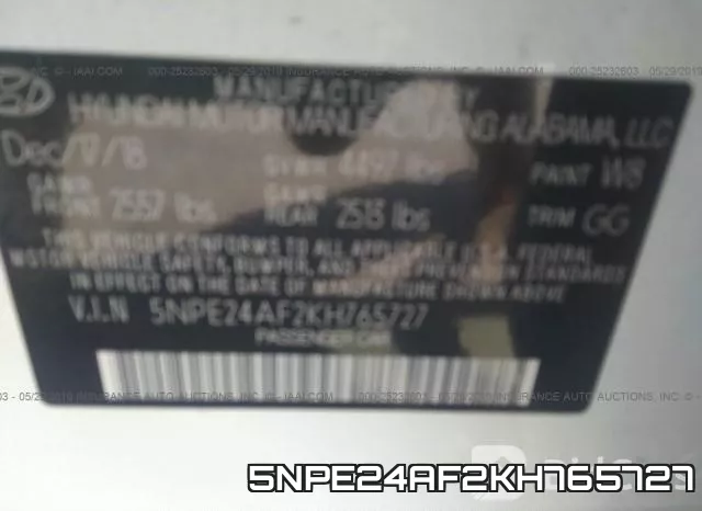 5NPE24AF2KH765727 фото 10