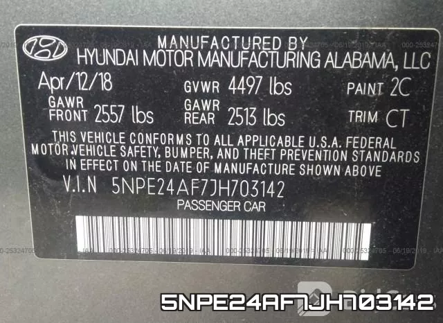 5NPE24AF7JH703142 фото 10