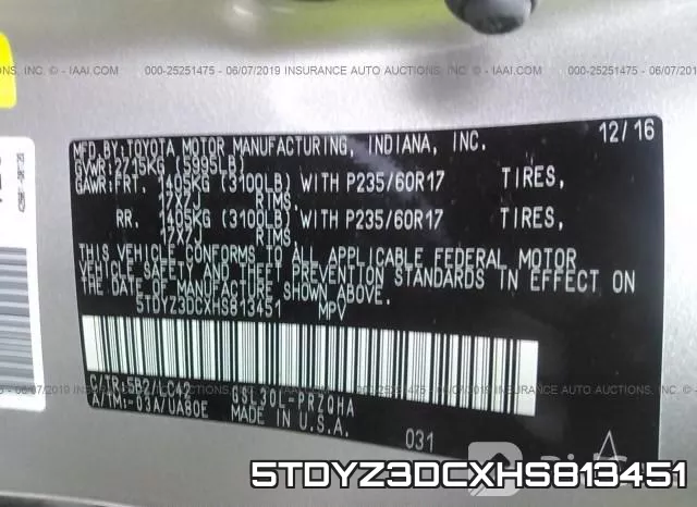 5TDYZ3DCXHS813451 фото 10