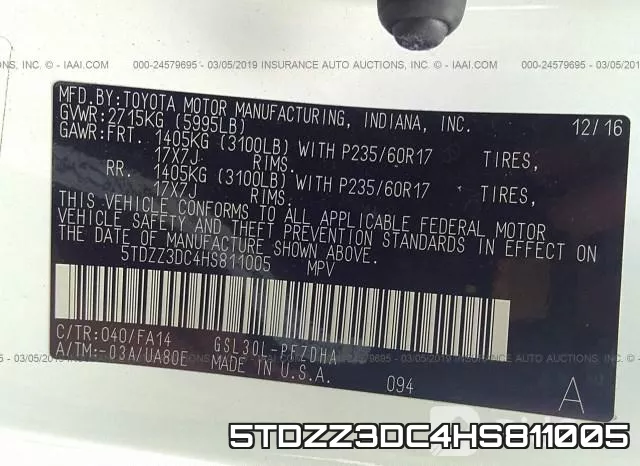 5TDZZ3DC4HS811005 фото 10