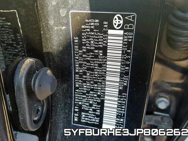 5YFBURHE3JP806262 фото 2