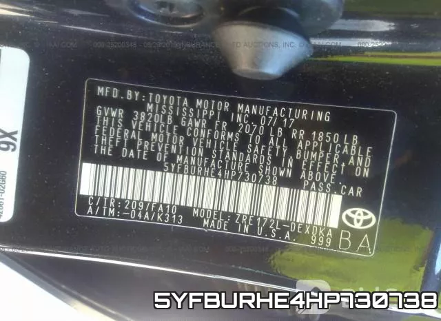 5YFBURHE4HP730738 фото 10