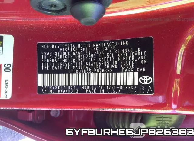 5YFBURHE5JP826383 фото 10