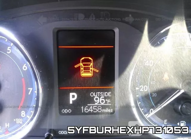5YFBURHEXHP731053 фото 8