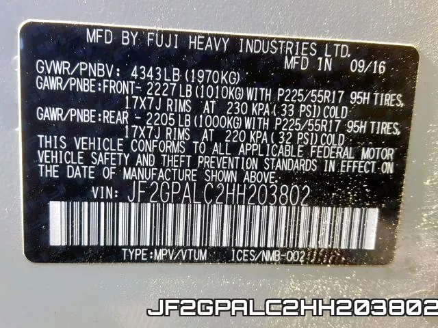 JF2GPALC2HH203802 фото 2