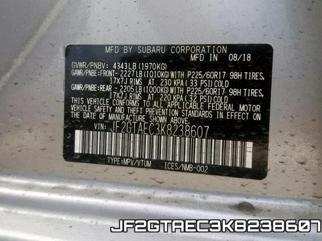 JF2GTAEC3K8238607 фото 2