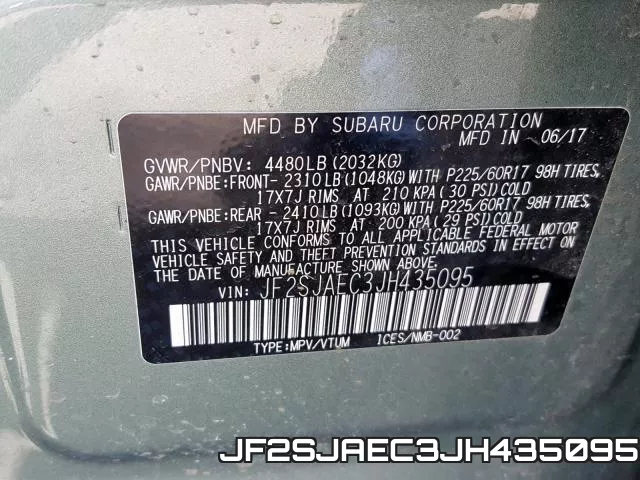JF2SJAEC3JH435095 фото 2